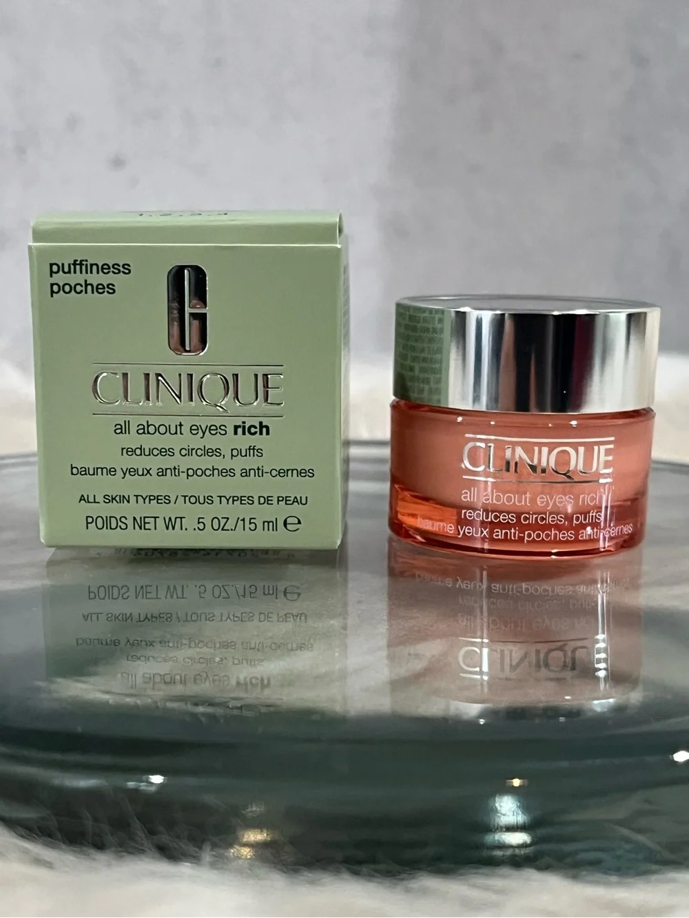 NEW Clinique All About Eyes Rich Eye Cream Under Eye Smoother 05 Ounces